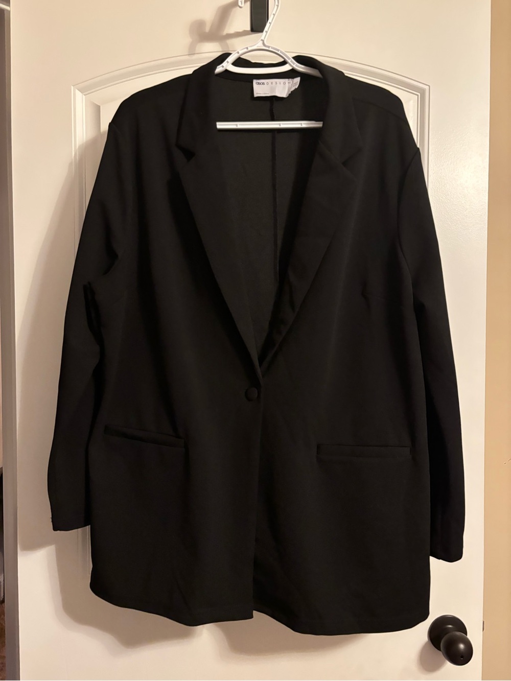 ASOS Black Oversized Single-Button Blazer
